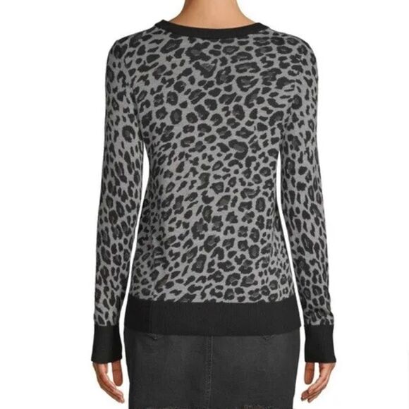 Isaac Mizrahi Lounge Grey Leopard Sweater XXL NWT - Picture 11 of 14
